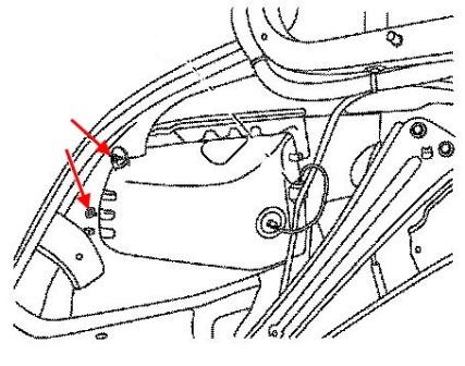 scheme of fastening of tail light Nissan Altima L33 (after 2013)